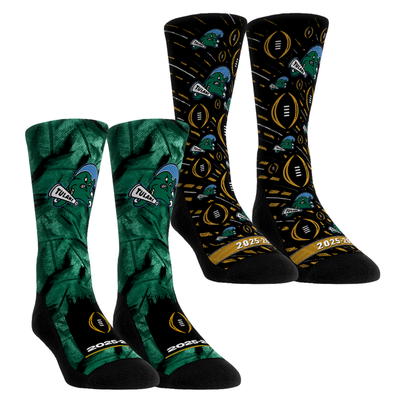  Tulane Green Wave Rock Em Youth 2025-26 College Football Playoff Two-Pack Crew Sock Set