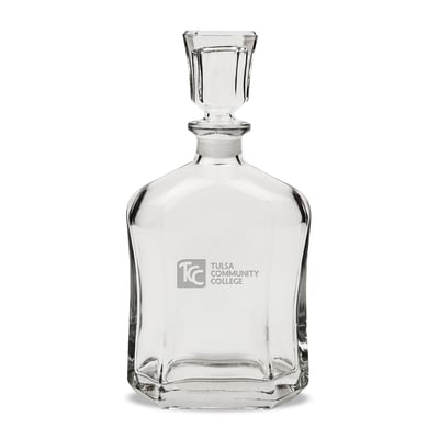 Tulsa Community College 23.75oz. Crystal Whisky Decanter