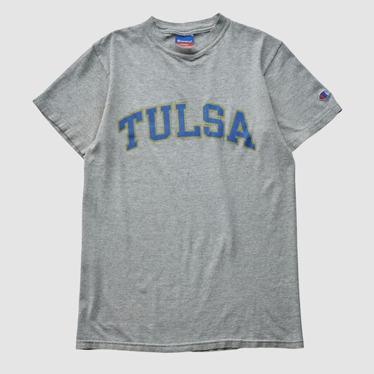 Tulsa Golden Hurricane Champion 2000s T-shirt - Heather Gray - S by Fanatics Real Vintage