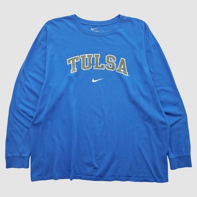 Tulsa Golden Hurricane Nike 2010s Long Sleeve T-shirt - Blue - 3XL by Fanatics Real Vintage