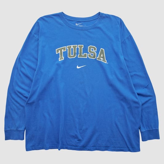 Tulsa Golden Hurricane Nike 2010s Long Sleeve T-shirt - Blue - 3XL by Fanatics Real Vintage
