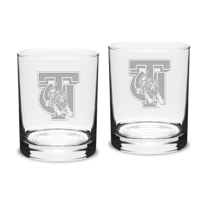 Tuskegee Golden Tigers 14oz. 2-Piece Classic Double Old-Fashioned Glass Set