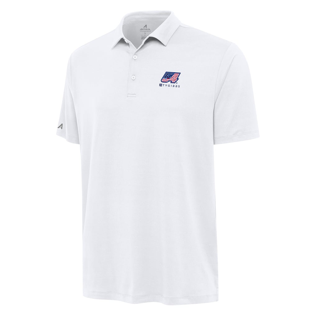 Ty Gibbs Antigua Reprocess Polo - White
