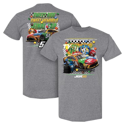 Ty Gibbs Classic Ink M&M's Car Final Lap T-Shirt - Heather Gray