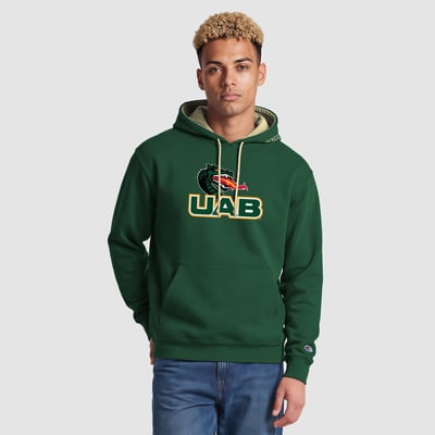 UAB Blazers Champion Contrast Hoodie - Green/Gold