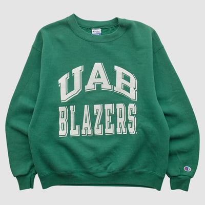 UAB Blazers Champion 90s Pullover Sweatshirt - Green - S by Fanatics Real Vintage