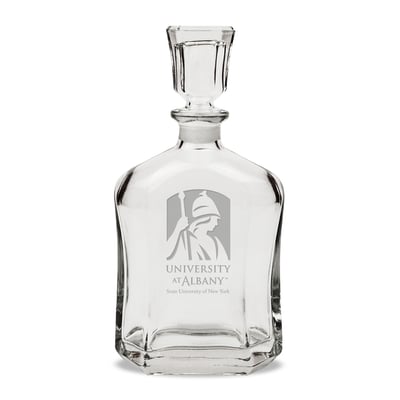 UAlbany Great Danes 23.75oz. Crystal Whisky Decanter