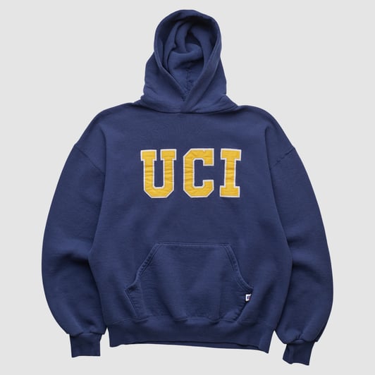 UC Irvine Anteaters Russell 90s Hooded Pullover Sweatshirt - Navy - M by Fanatics Real Vintage