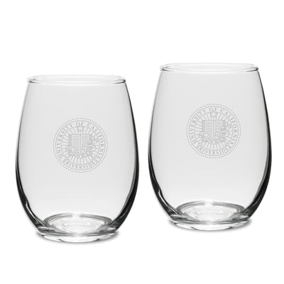 UC Riverside Highlanders 15oz. 2-Piece Stemless Wine Glass Set