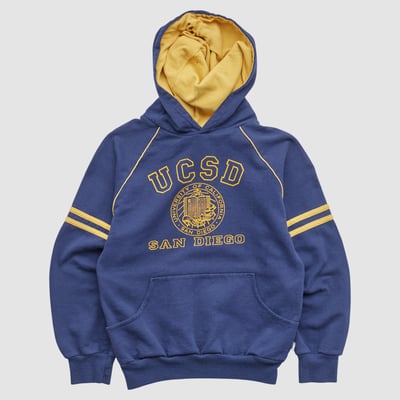 UC San Diego Tritons Third Street Sportswear 80s Hooded Pullover Sweatshirt - Blue - Yth S by Fanatics Real Vintage