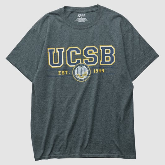 UC Santa Barbara Gauchos Gear For Sports 2010s T-shirt - Dark Heather Gray - S by Fanatics Real Vintage
