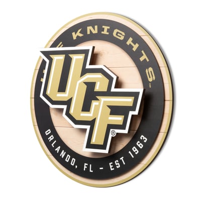 UCF Knights IDNA 15" x 15" 3DX Logo Circle Backer Wall Art