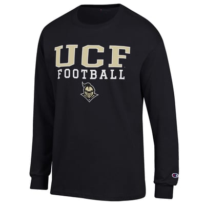 UCF Knights Champion Football Stack Long Sleeve T-Shirt - Black