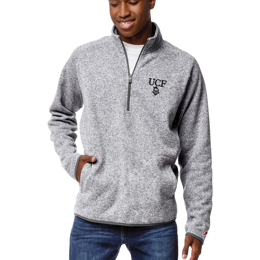 UCF Knights League Collegiate Wear Saranac Quarter-Zip Pullover - Heather Gray