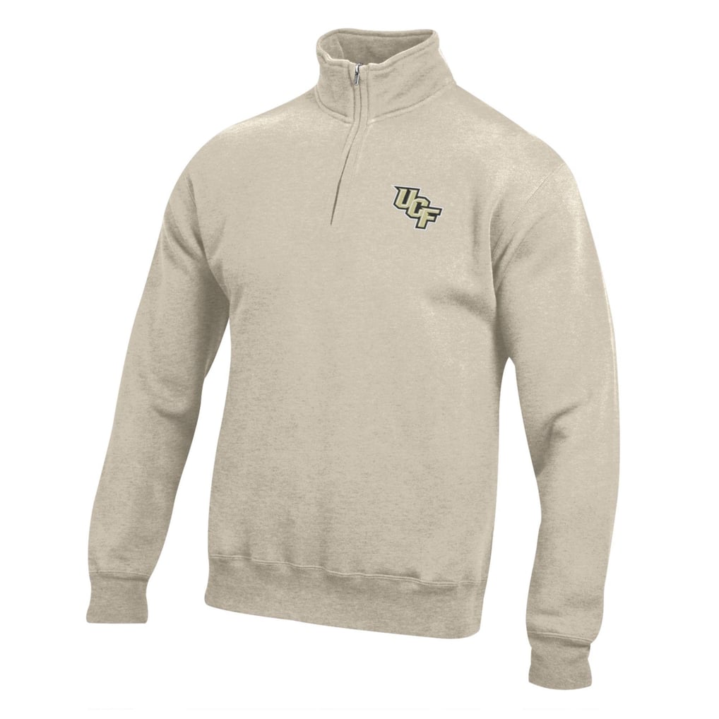 UCF Knights Big Cotton Quarter-Zip Pullover Sweatshirt - Oatmeal