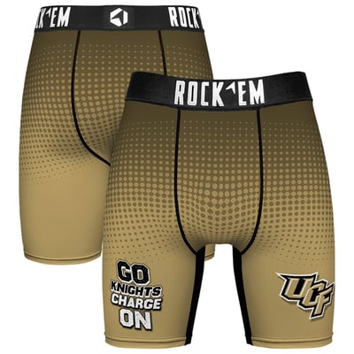  UCF Knights Rock Em Slogan Boxer Briefs - Gold
