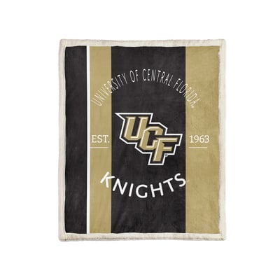 UCF Knights Pegasus Block Stripe 60" x 80" Ultra Cozy Sherpa Blanket