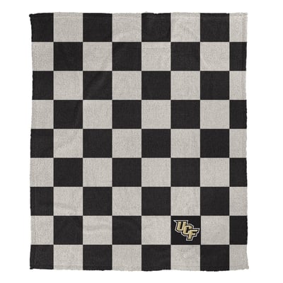 UCF Knights Pegasus Checkered Logo Patch 60" x 80" Cozy Knit Blanket
