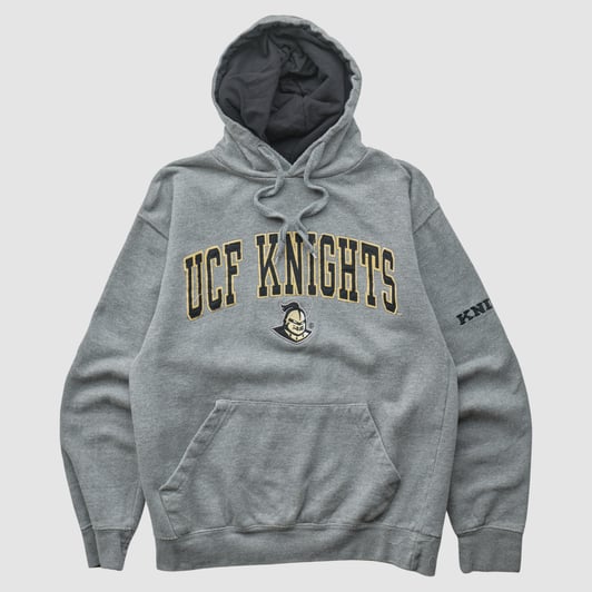 UCF Knights 2010s Hooded Pullover Sweatshirt - Heather Gray - XS by Fanatics Real Vintage