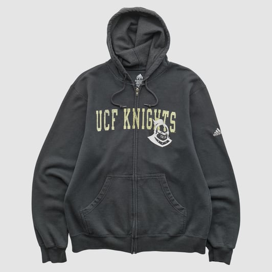 UCF Knights Adidas 2010s Hooded Full Zip Sweatshirt - Black - M by Fanatics Real Vintage