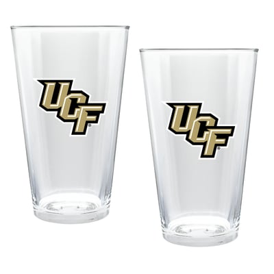 UCF Knights Two-Piece 16oz. Double Play Pint Glass Set