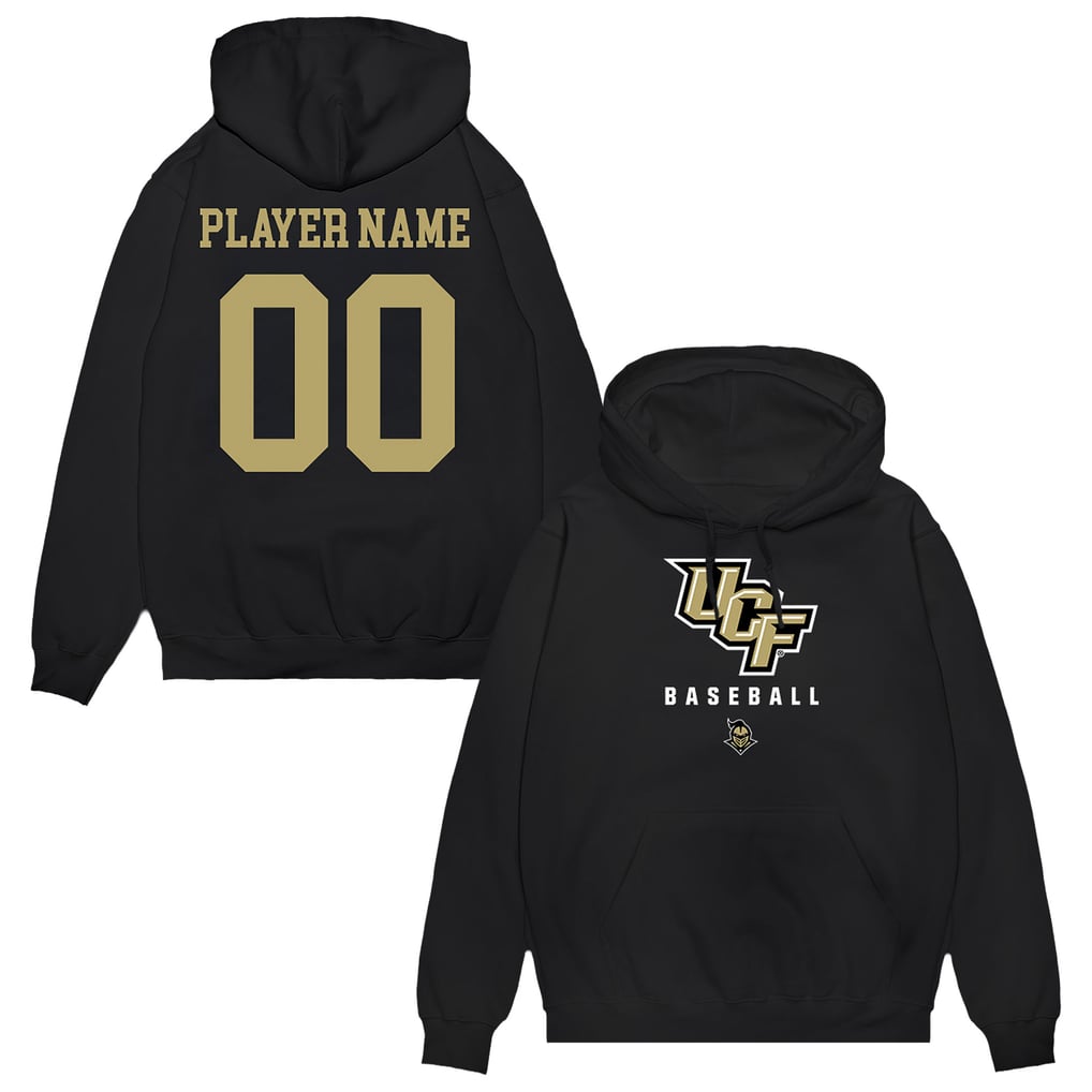 UCF Knights Unisex NIL Pick-A-Player Baseball Pullover Hoodie - Black