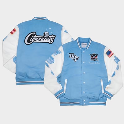 UCF Knights Homefield Unisex Space Game Full-Snap Bomber Jacket - Light Blue