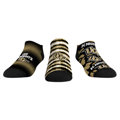  UCF Knights Rock Em Unisex Make Some Noise Three-Pack Low-Cut Socks Set - Black