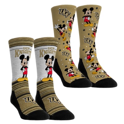  UCF Knights Rock Em Unisex Mickey Mouse Two-Pack Crew Socks Set - Black