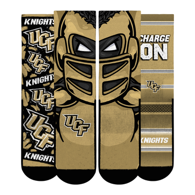  UCF Knights Rock Em Unisex Fan Favorite Three-Pack Crew Sock Set - Gold