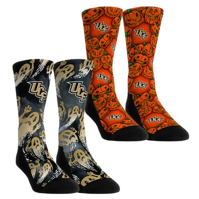 UCF Knights Rock Em Socks Unisex Halloween Crew Socks 2-Pack Set