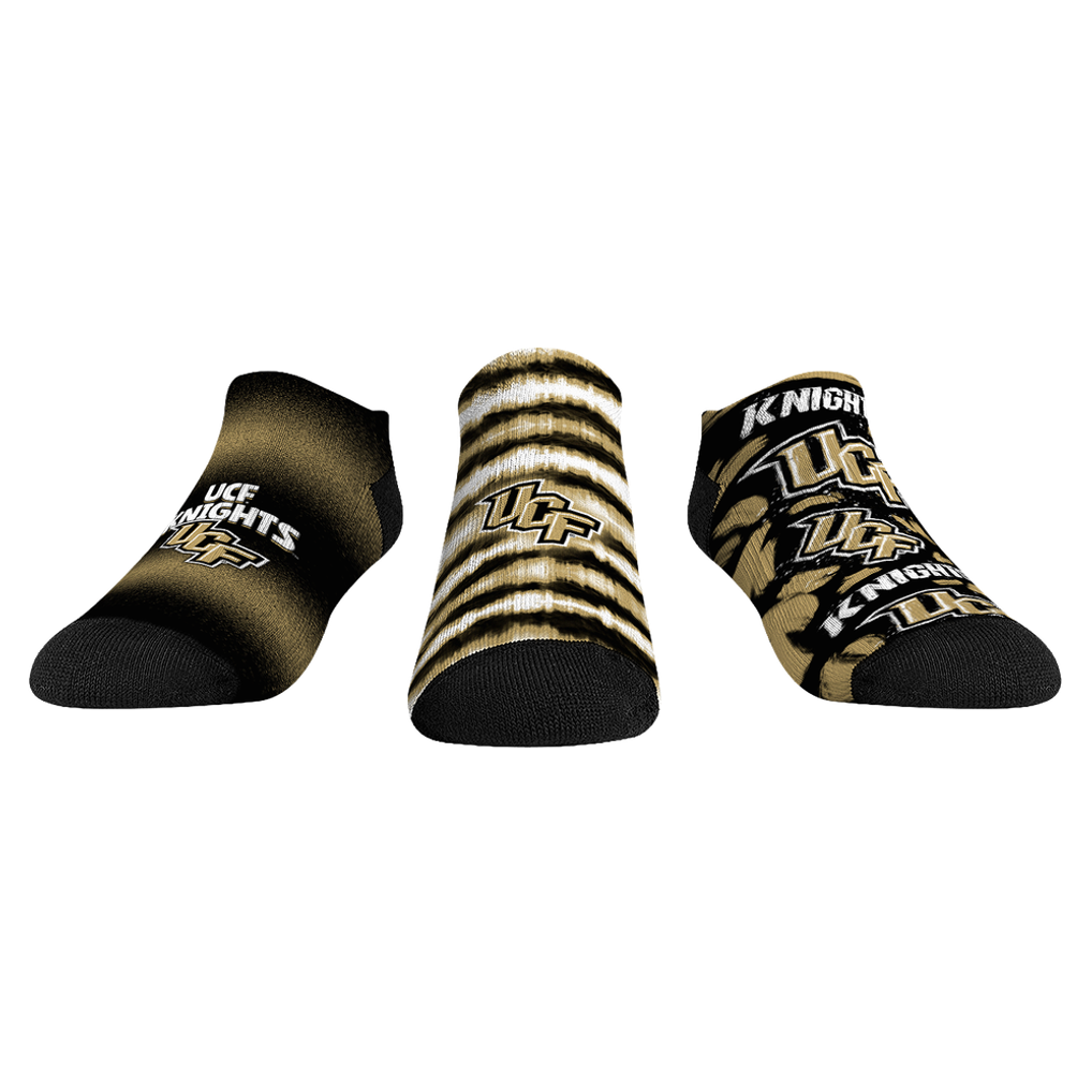UCF Knights Rock Em Socks Unisex Make Some Noise Three-Pack Low-Cut Socks Set