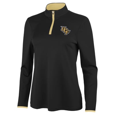 UCF Knights Antigua Women's Brink Quarter-Zip Pullover - Black/Gold