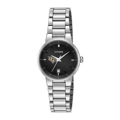 UCF Knights Citizen Watch Women's Black Dial Stainless Steel Watch - Silver
