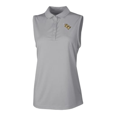  UCF Knights Columbia Women's Ace Flair Sleeveless Tank Polo - Gray