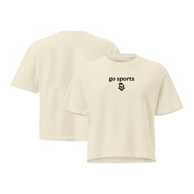 UCF Knights Comfort Colors Women's Go Sports Cropped T-Shirt - Cream