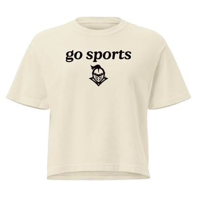 UCF Knights Comfort Colors Women's Go Sports Cropped T-Shirt - Cream