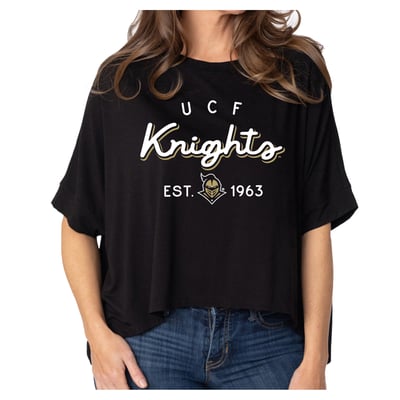 UCF Knights Flying Colors Apparel Women's Felicity Flowy T-Shirt - Black
