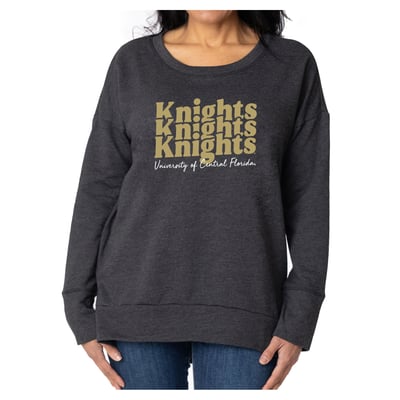 UCF Knights Flying Colors Apparel Women's Marly Side Split Sweatshirt - Black
