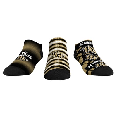  UCF Knights Rock Em Youth Make Some Noise Three-Pack Low-Cut Socks Set - Black
