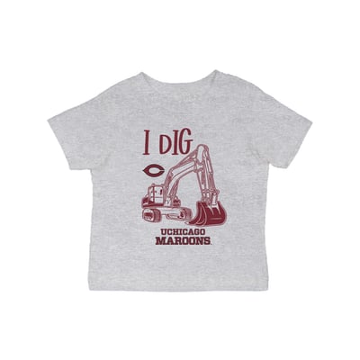 UChicago Maroons Vive La Fete Infant Excavator T-Shirt - Gray