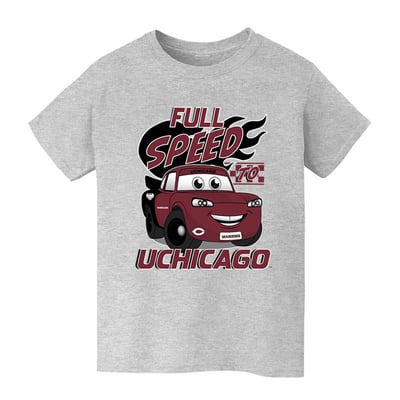  UChicago Maroons Vive La Fete Youth Full Speed T-Shirt - Gray