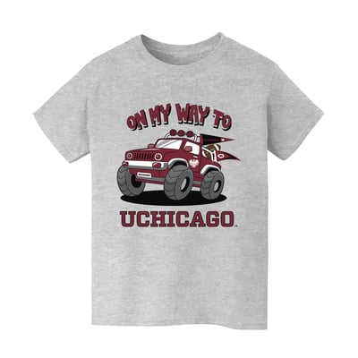 UChicago Maroons Vive La Fete Youth On My Way T-Shirt - Gray