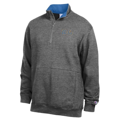 UCLA Bruins Champion Fleece Quarter-Zip Pullover - Charcoal