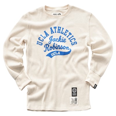 Roots of Fight x UCLA Bruins x Jackie Robinson Tri-Blend Thermal Shirt - Cream