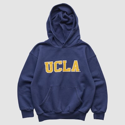 UCLA Bruins Champion 2000s Hooded Pullover Sweatshirt - Navy - XXS by Fanatics Real Vintage