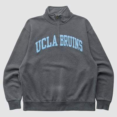 UCLA Bruins Jansport 2010s 1/4 Zip Sweatshirt - Charcoal - M by Fanatics Real Vintage
