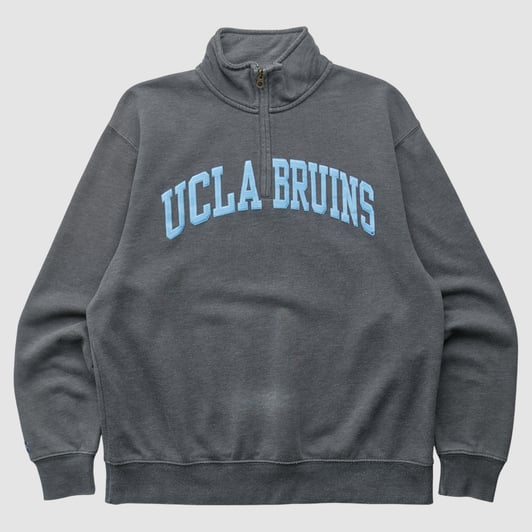 UCLA Bruins Jansport 2010s 1/4 Zip Sweatshirt - Charcoal - M by Fanatics Real Vintage