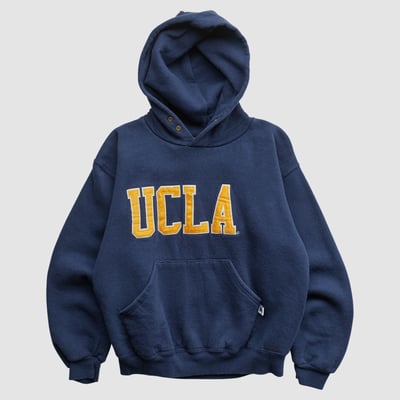 UCLA Bruins Russell 90s Hooded Pullover Sweatshirt - Navy - Yth L by Fanatics Real Vintage