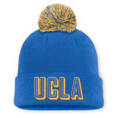 UCLA Bruins Nike Unisex Letter Mascot Knit Hat with Pom - Blue